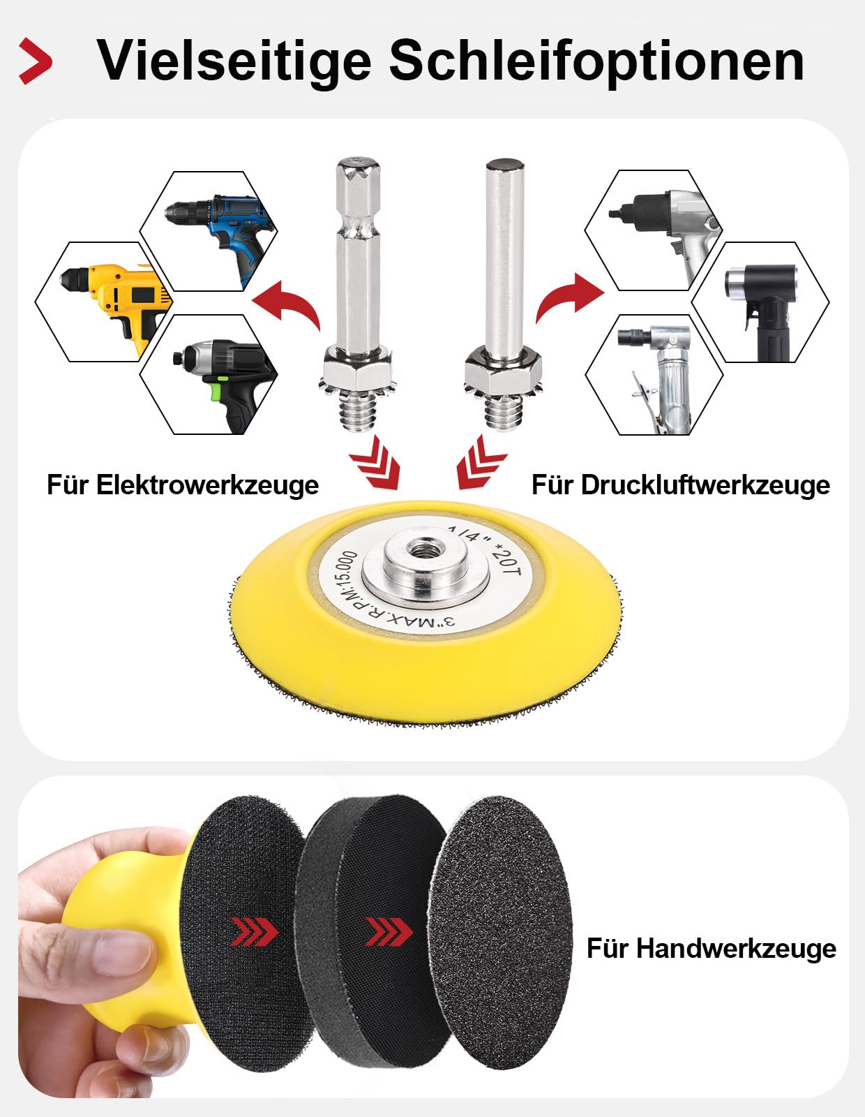 268 Stück Schleifpapier Klett 75mm, Körnung 80-5000 Scheinwerfer Aufbereitung Set- Polieraufsatz Akkuschrauber, Schleifaufsatz für Akkuschrauber, Auto, Holz, Scheinwerfer
