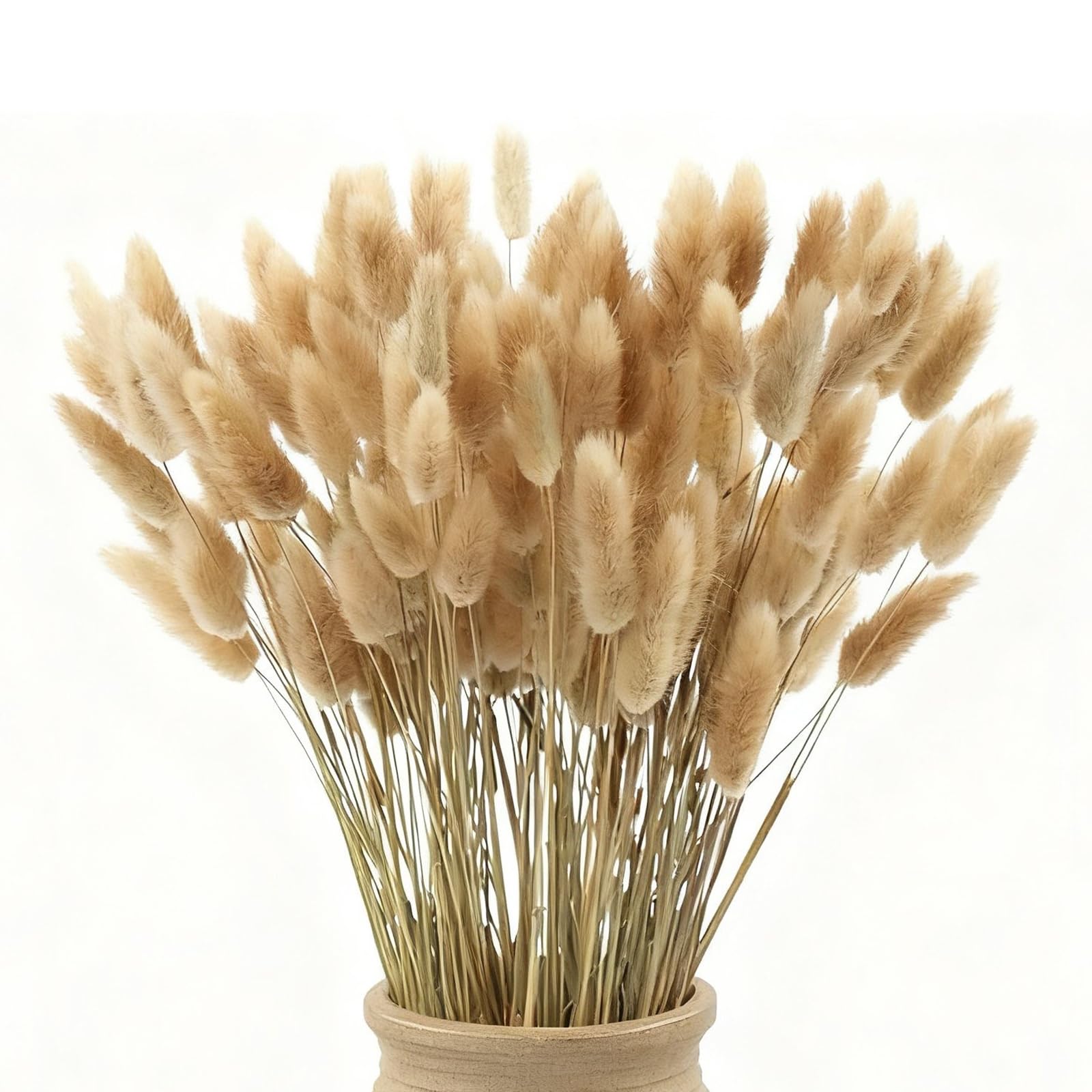 120 fiori secchi naturali di erba della pampa, fiori secchi da 43 cm, fiori secchi per decorazione, erba della pampa in massa alta, coda di coniglio, fiori secchi per matrimoni bohémien