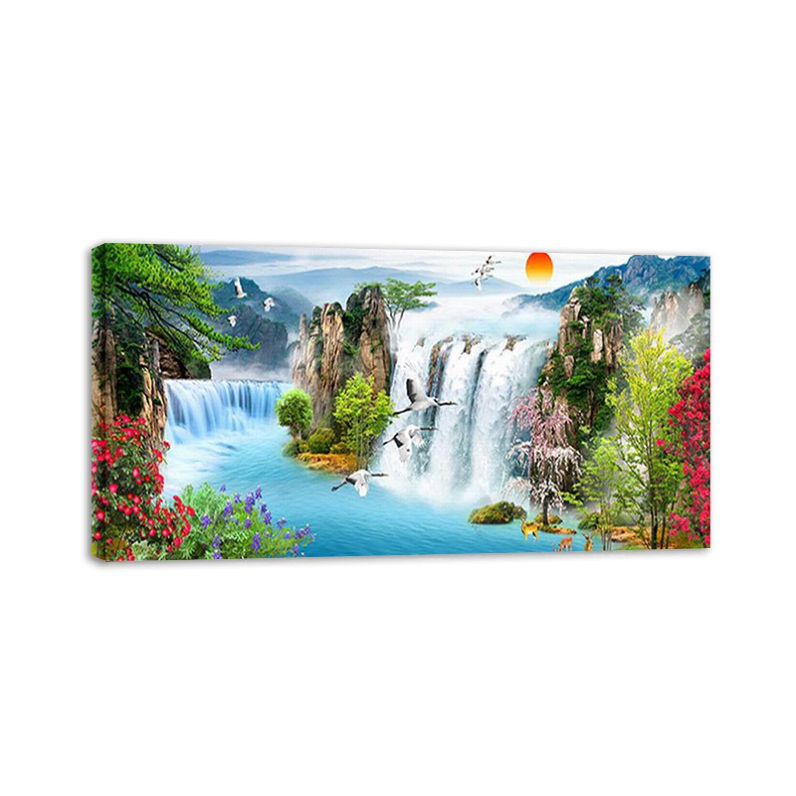 XIANGPEIFBH Abstract Flower Art Canvas Painting Poster e stampe Immagini a parete per soggiorno Decorazione della parete di casa Opera d'arte 80x80cm (31x31in) Cornice interna