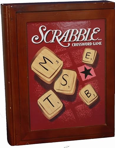 Parker Brothers Vintage BookShelf Game Collection - Juego de palabras de Scrabble Cross en caja de madera para libros