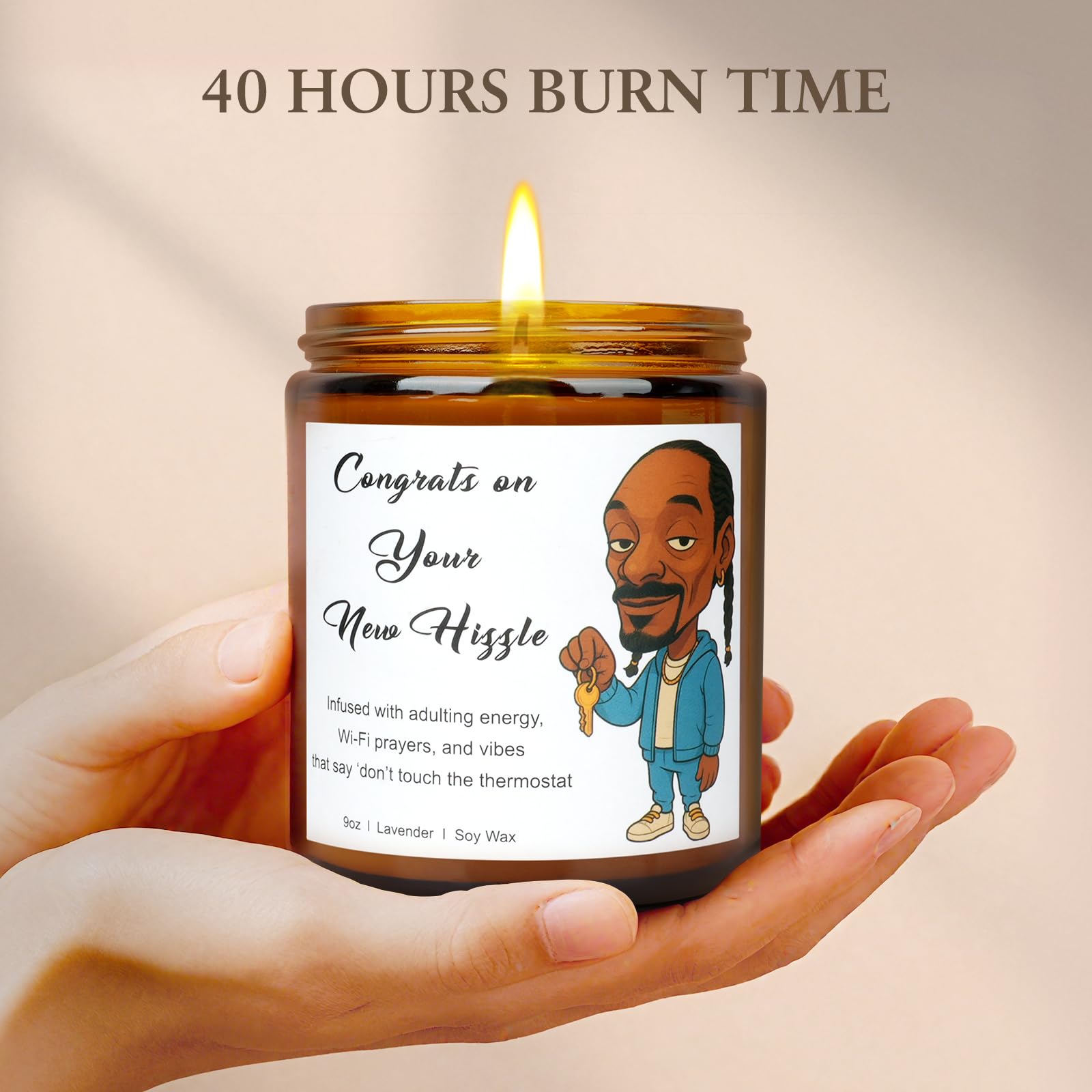 Funny Housewarming Gifts New Home - Lavender Scented Candle Gift for Women & Men, Housewarming Decorations, First Apartment Essentials, Closing Gift for Home Buyers, Congrats on Your New Hizzle