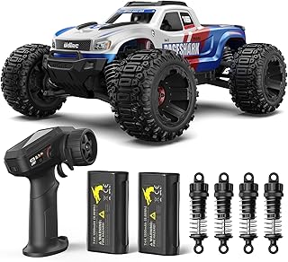 UDIRC Fast All-Terrain RC Cars, Upgradable 56 MPH, Heavy-Duty 4WD Off-Road 1:16 RC Truck, 2.4Ghz RTR Remote Control Monster Truck with with 2 Rechargeable Batteries for for Adults and Kids