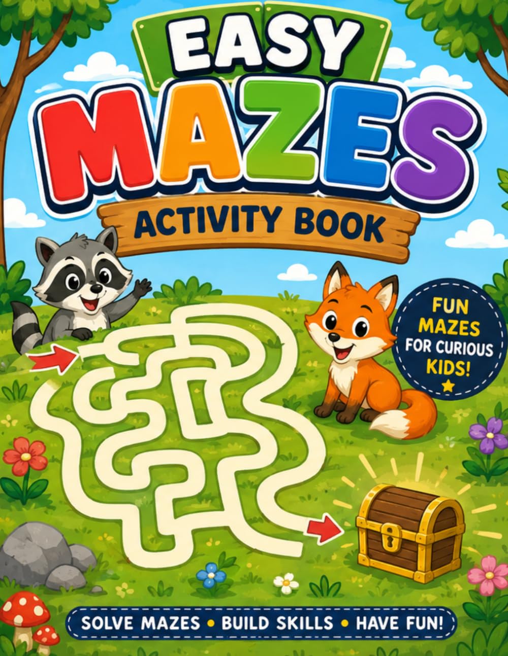 Easy Mazes Activity Book: Fun Simple Mazes for Toddlers & Preschoolers