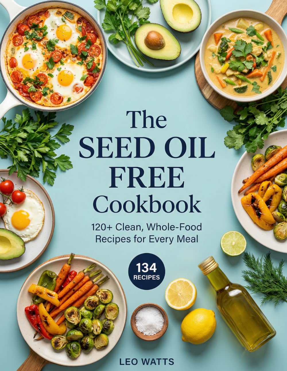 The Seed Oil Free Cookbook: 120+ Clean Recipes with Butter, Ghee, Olive Oil & Avocado Oil — Meal Plans, Oil Swaps & Dining Out Guide for Paleo,