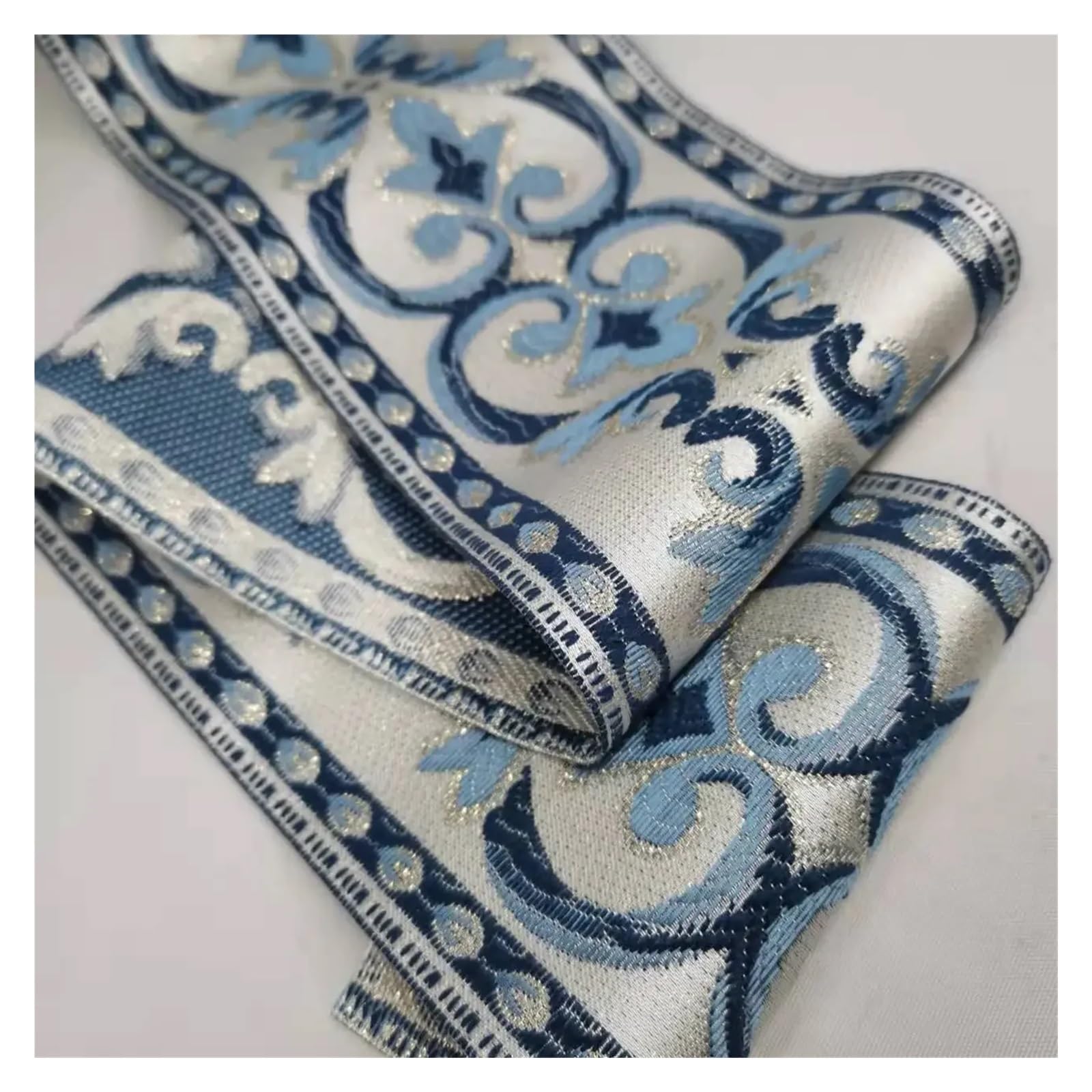 Cinta Algodon Cinta decorativa for cortina con adorno de Jacquard, 9 cm ancho, for bolso, bricolaje(2)