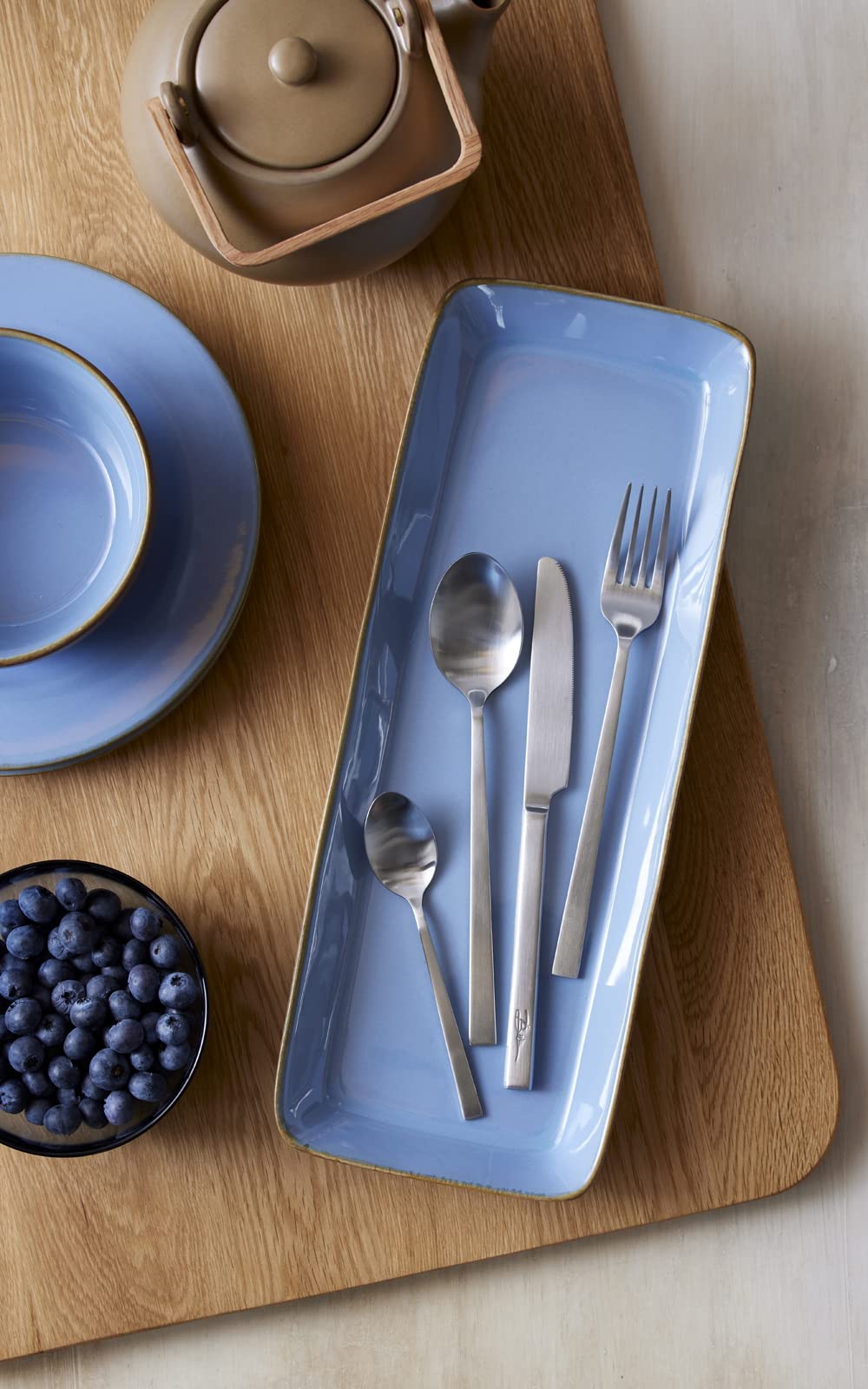 BITZ Besteck-Set/Essbesteck-Set für 4 Personen, 16-teilig, Besteck aus Edelstahl, Stahlfarben