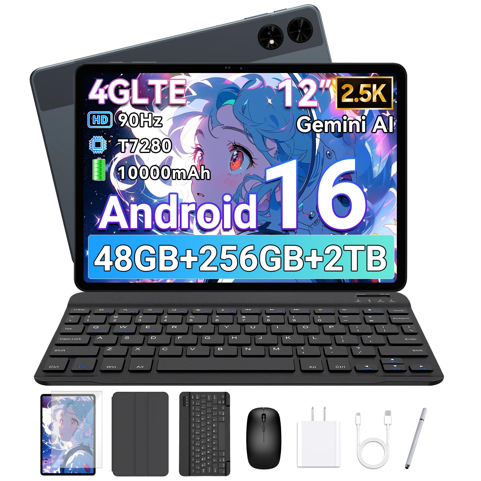 Amazon.co.jp: 【Android16 タブレット 12インチ】TABWEE T60