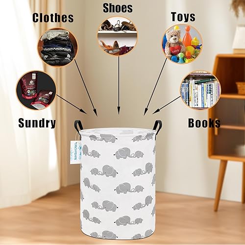 Miniatura 224 de LANGYASHAN Contenedor de almacenamiento, cesta organizadora plegable de tela de lona para ropa sucia, contenedores de juguetes, cestas de regalo, Un