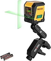 Vista 1 de Nivel láser PREXISO con trípode, nivel láser de línea cruzada autonivelante de 65 pies, herramienta niveladora de línea verde para colgar cuadros