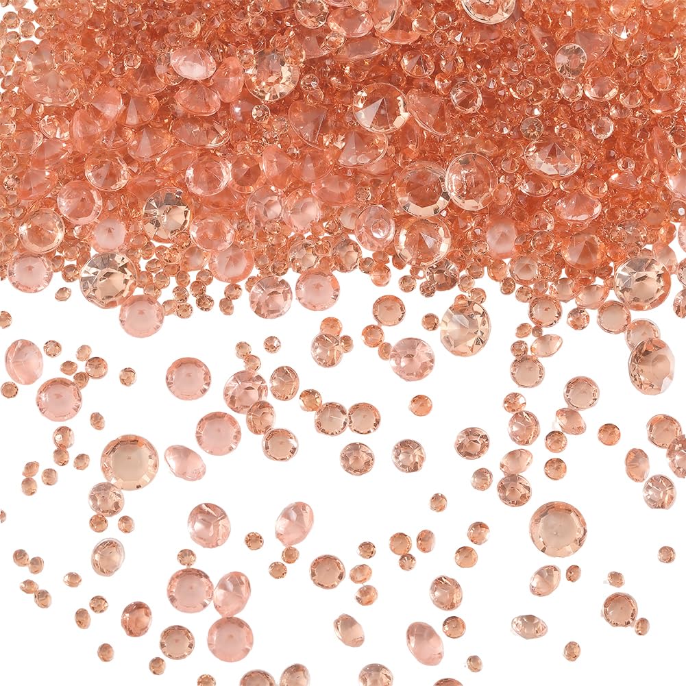SOFPLATE 6300Pcs 5 Sizes Acrylic Gem Decor Crystal Vase Filler Bulk Small Faux Diamond Ice Rocks Table Scatters Vase Fillers for Table Confetti Vase Centerpieces Wedding Christmas Party Decoration