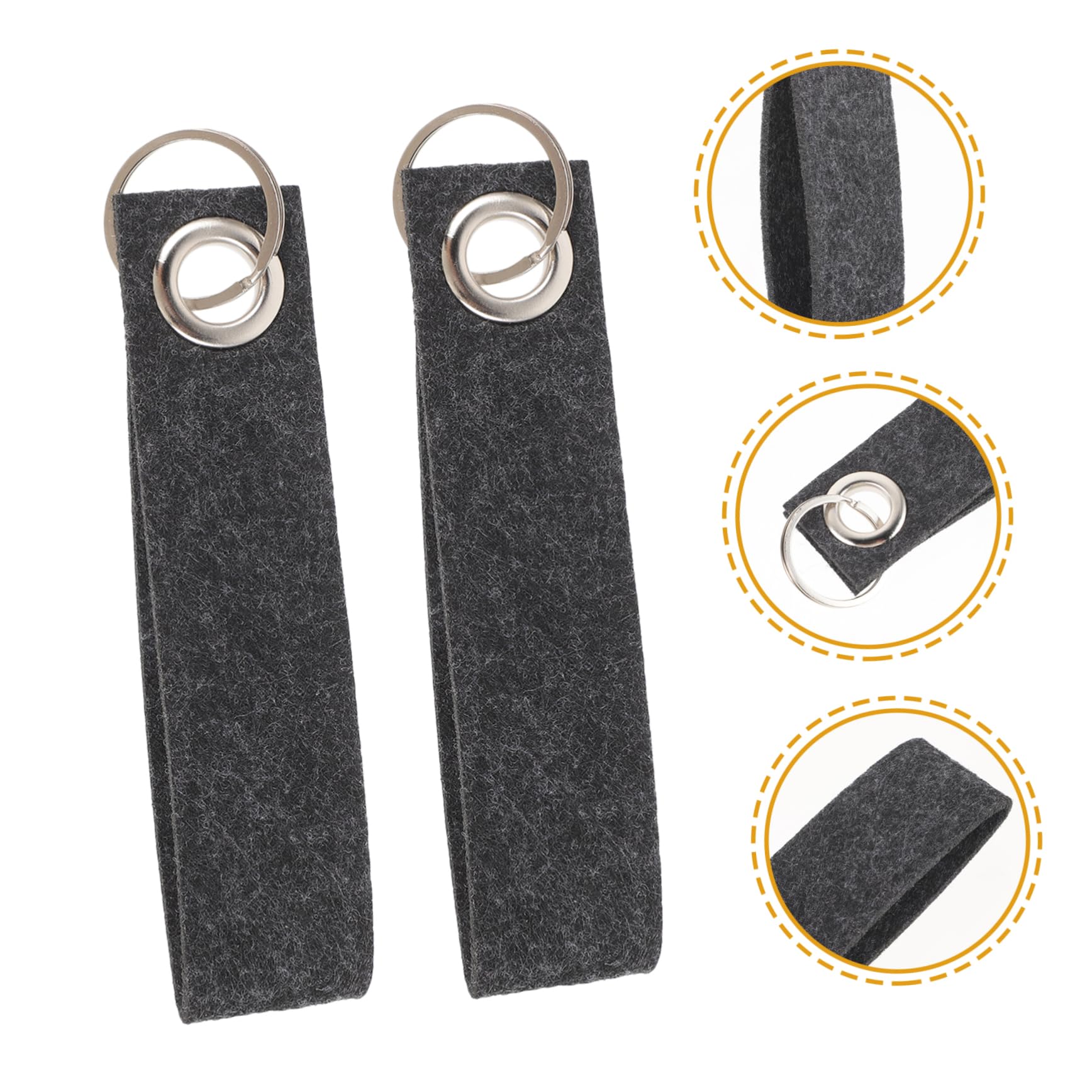 Amazon | TOPPERFUN 20個毛毡キーリング 用無地フェルトキーチェーン