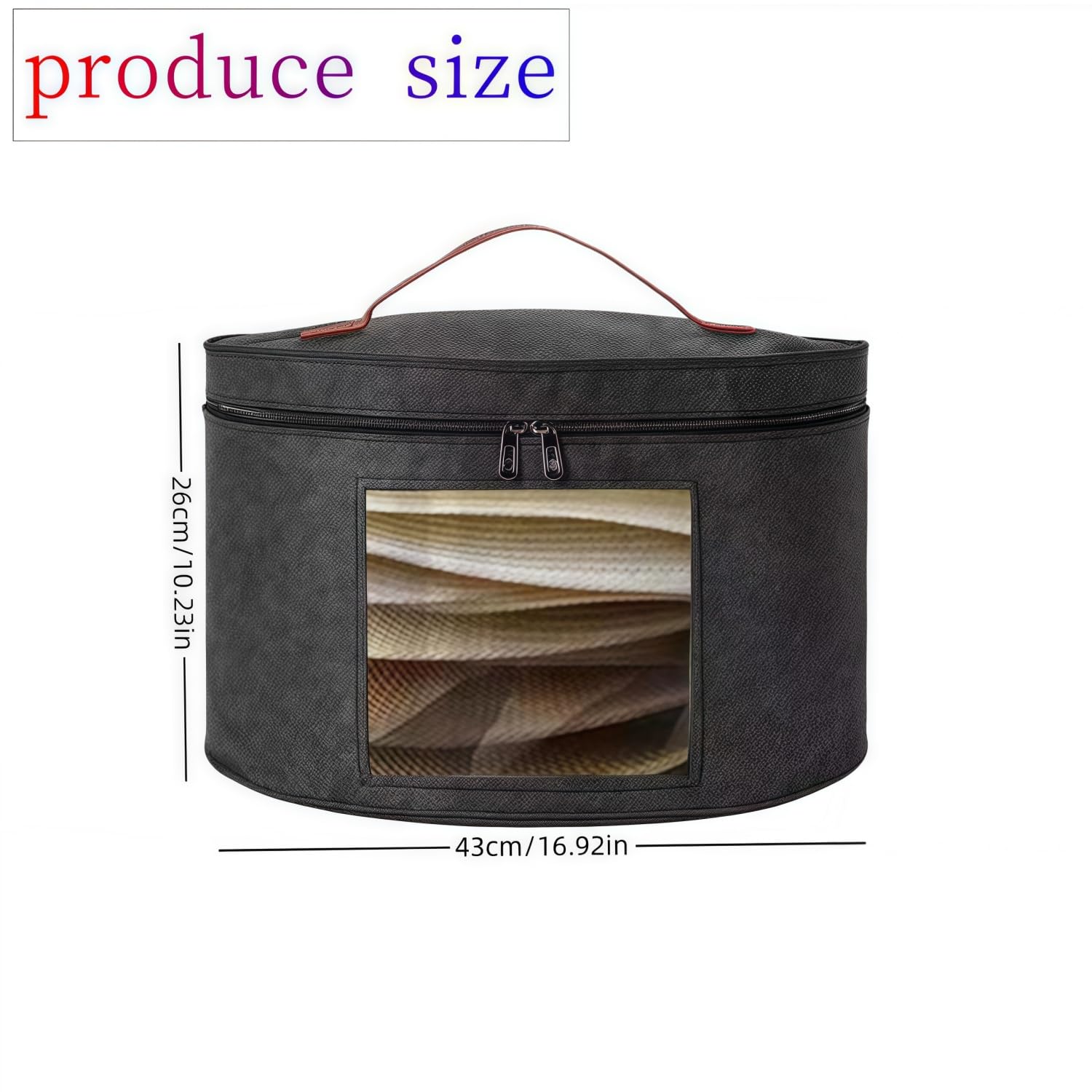 BRYHZKCM Hat Storage Box,Hat Boxes for women and men Storage,Stackable Round Brim Hats Organizer Bag Container for Closet, Cowboy Hat Organizer, FoldableTravel Cap Boxes