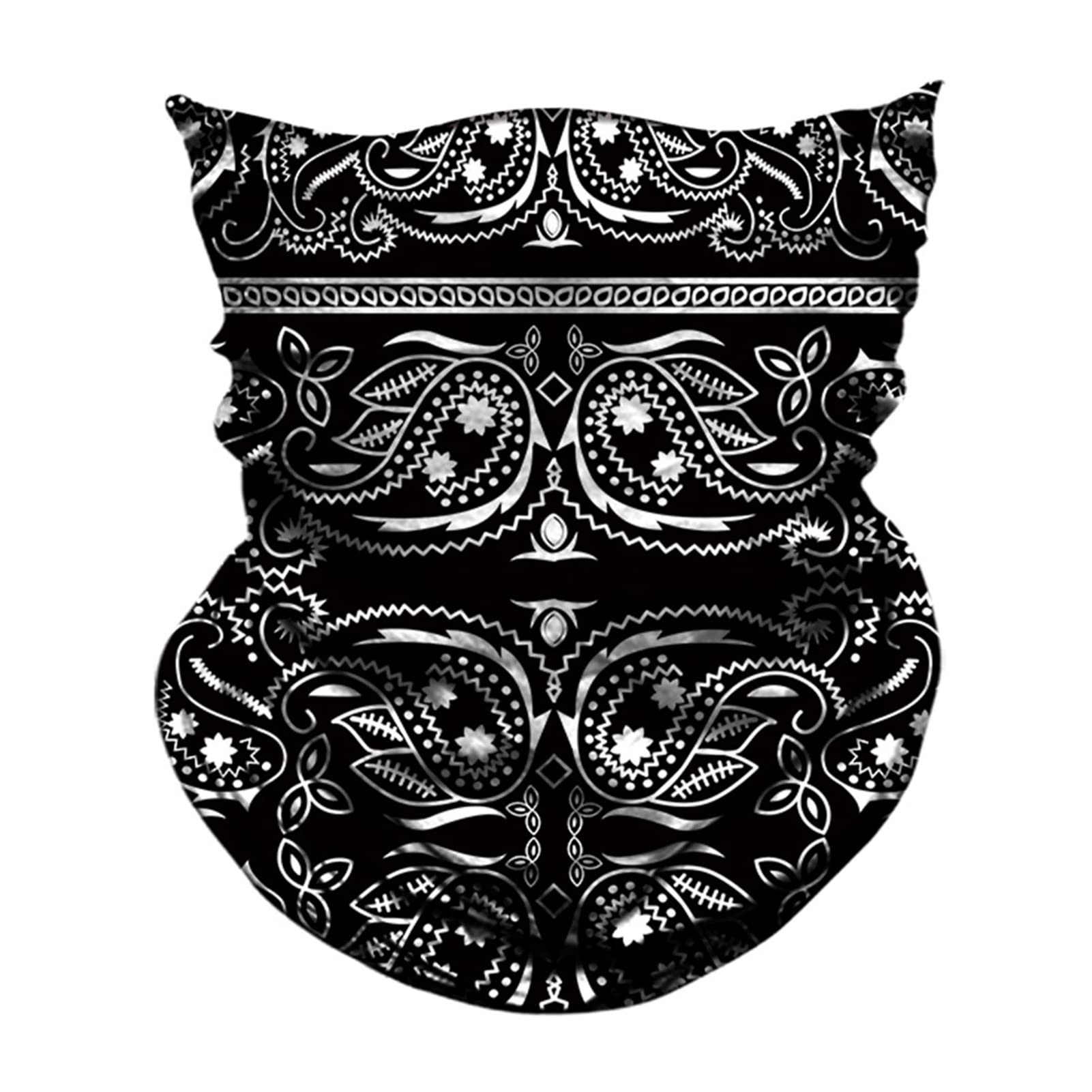 Bicicleta Magic Malk Face Mask Flowers Flores Impresas Tubo de pañuelo Bufanda Negro Negro Cinco Gaiter Cycling Senderismo Mujeres Mujeres