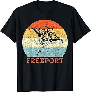 Freeport, Bahamas Vintage Retro Stingray Vacation T-Shirt