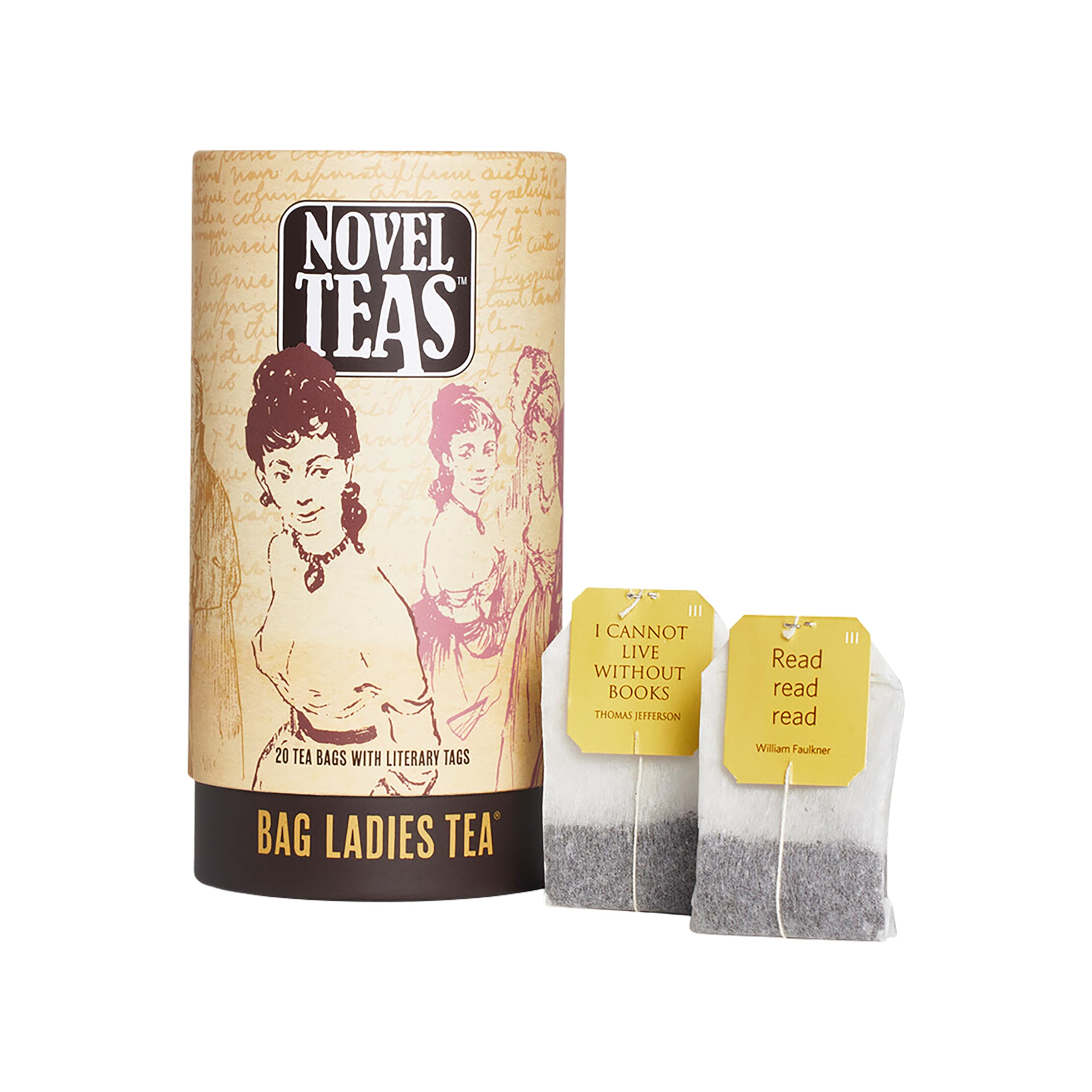 Novel Teas Book Lover's Tea contains 20 teabags individually tagged with literary quotes from the world over, made with the finest English Breakfast