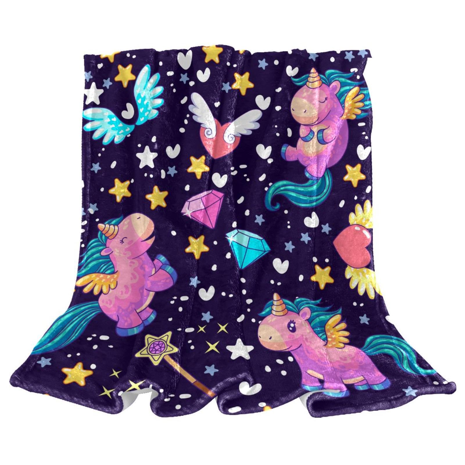 Couverture polaire licorne contre le froid plaid microfibre doux
