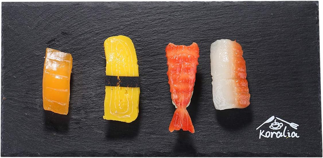 Natural Slate Tray Cheese Plates for Kitchen, Serving Platter, Charcuterie Boards for Meats and Snacks, Slate Cheese Board, Display, Dining, Parties, Entertaining, 5.9"X11.8"