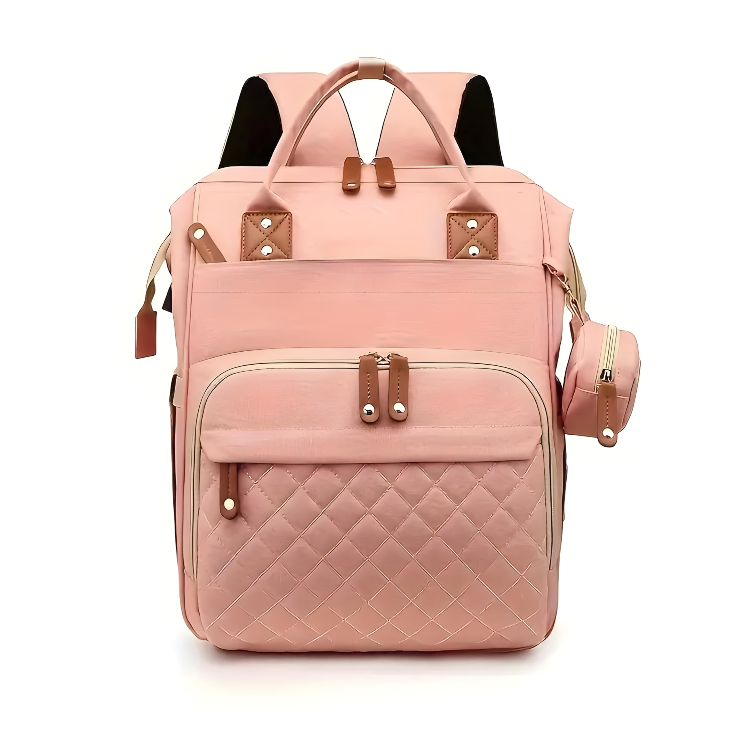 DREAM DOODLE Diaper Backpack with USB Charging Port – 5 Styles Available – Large Capacity, Stain Resistant, 16 Pockets, Waterproof, Argyle Pattern for Moms & Dads – Baby Essentials Bag-picture-18