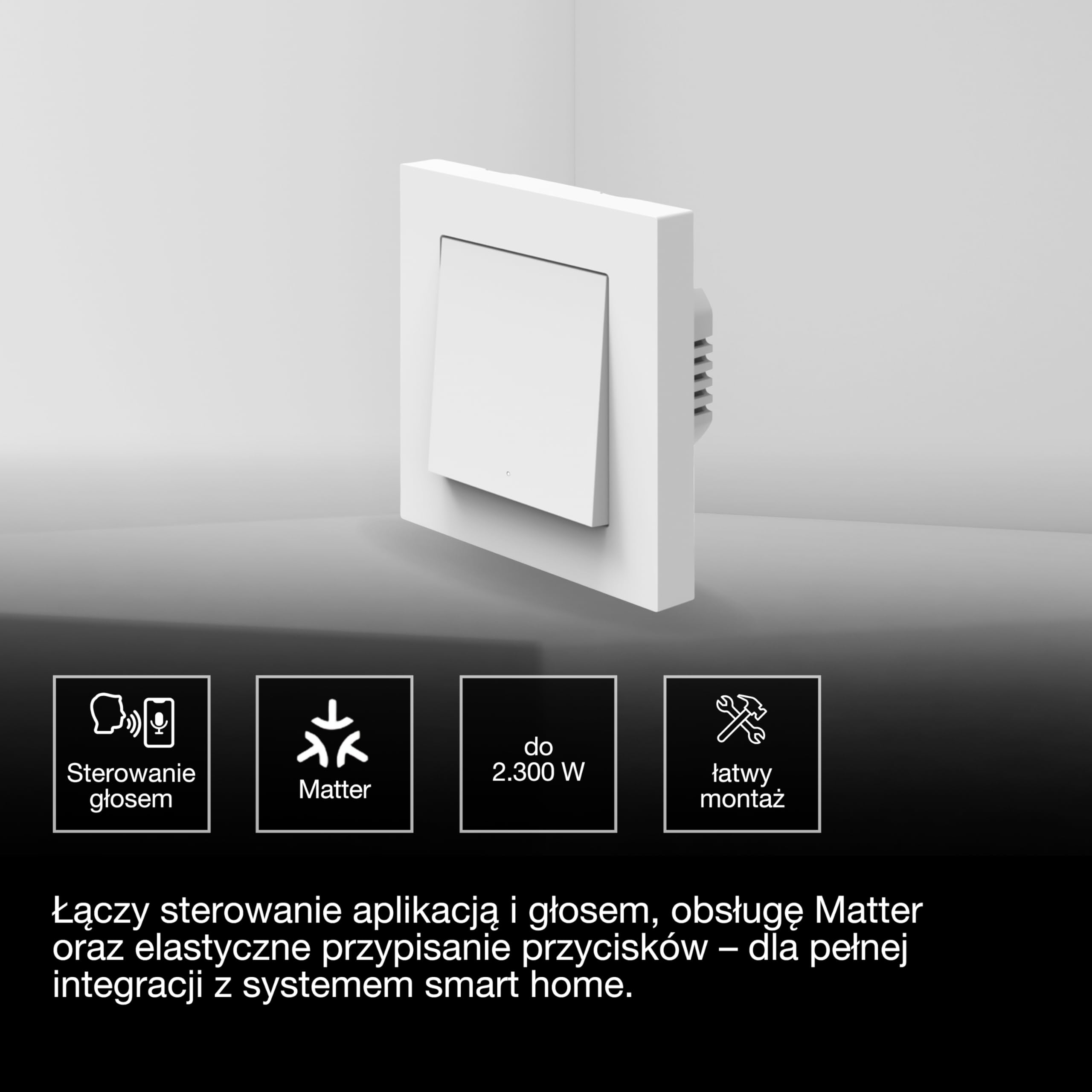 SMART+ WIFI MATTER WALL SWITCH 1 Channel