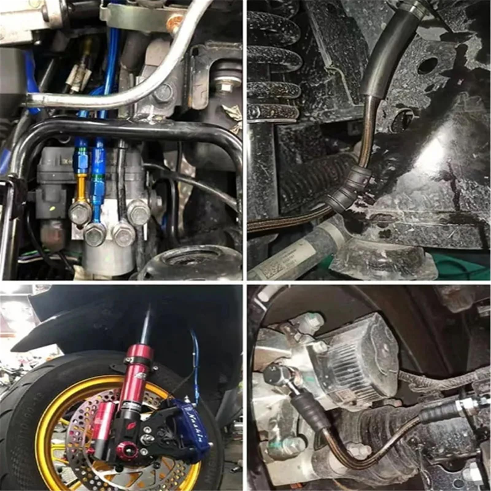 rura hamulcowa Przewód Hamulcowy Motocyklowy AN3 5m/partia, Pleciony, Ze Stali Nierdzewnej, PTFE, Wąż Hydrauliki Płynowej, PTFE(PTFE Blue)