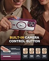 Vista 940 de Miracase Funda magnética para iPhone 14 de 6.1 pulgadas, protector de pantalla de vidrio templado integrado + protector de lente, compatible