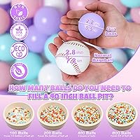 Vista 2 de GOGOSO Bolas para corral de bolas para niños pequeños sin ftalatos, sin BPA, no tóxicas, a prueba de aplastamiento, de plástico suave, bolas