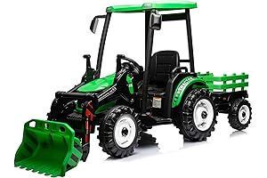 24V Ride On Tractor with Trailer Front Loader for Kids 2-5
