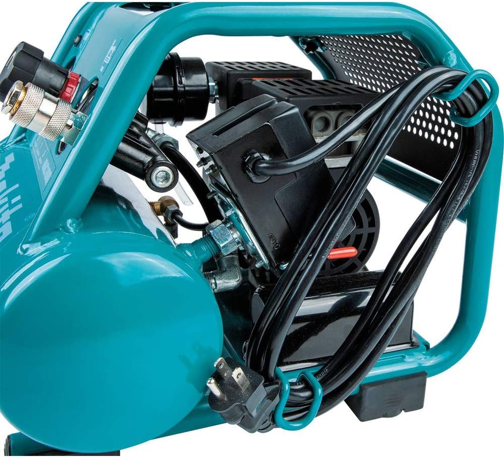 Makita MAC100QK1 Quiet Series 1/2 HP, 1 Gallon Compact, Oil-Free, Electric Air Compressor, and 18 Gauge Brad Nailer Combo Kit