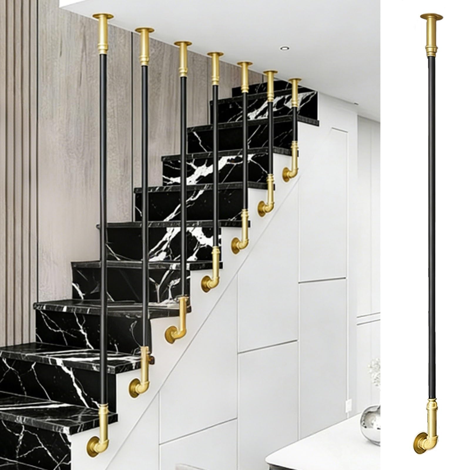 Balustres d'escalier en fer pour sécuriser une terrasse extérieure moderne