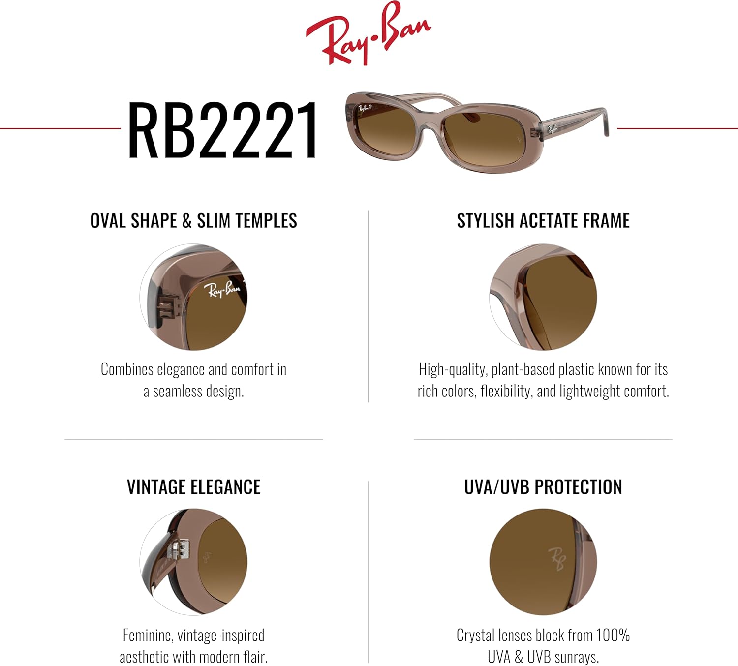 Ray-Ban Women's Rb2221 Ritual