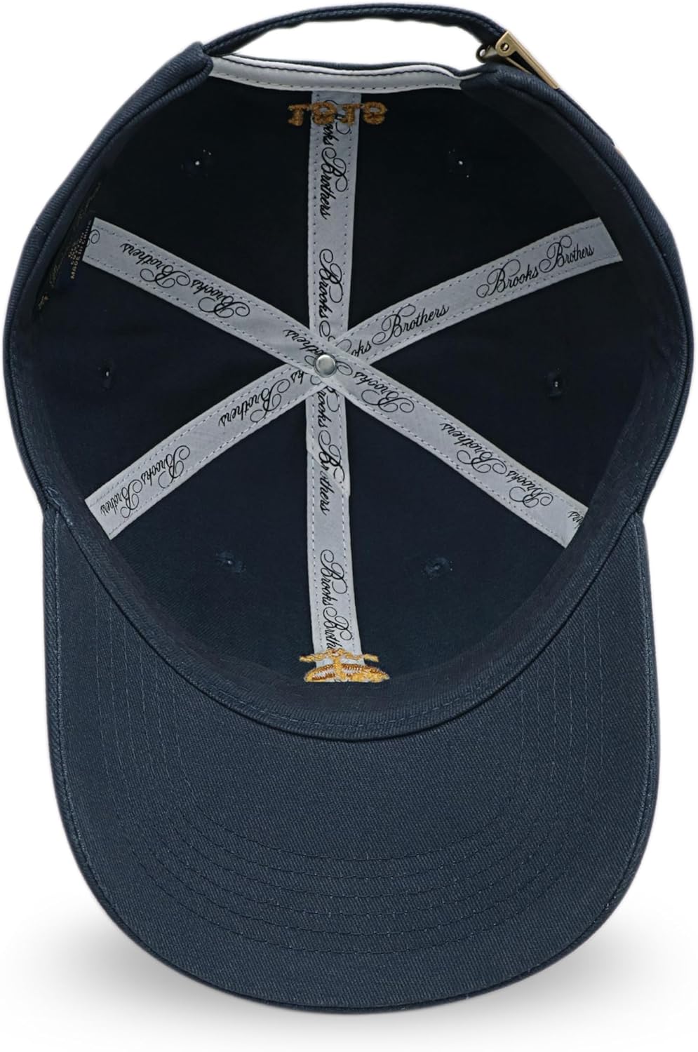 Brooks Brothers Men’s Classic 100% Cotton Twill Baseball Cap - Woven Logo One-Size Adjustable Hat