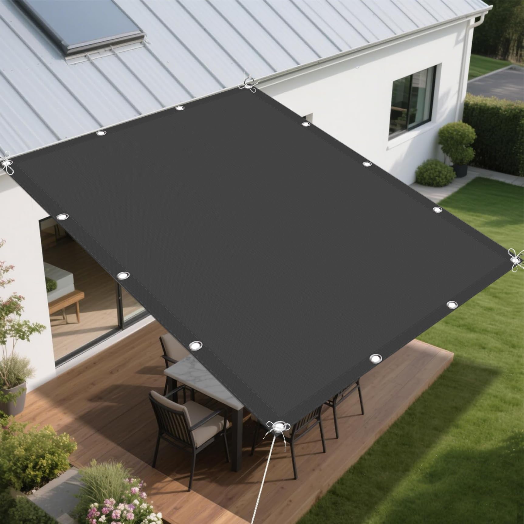 Filet d'ombrage 490x690 indéchirable contre le soleil et la pluie