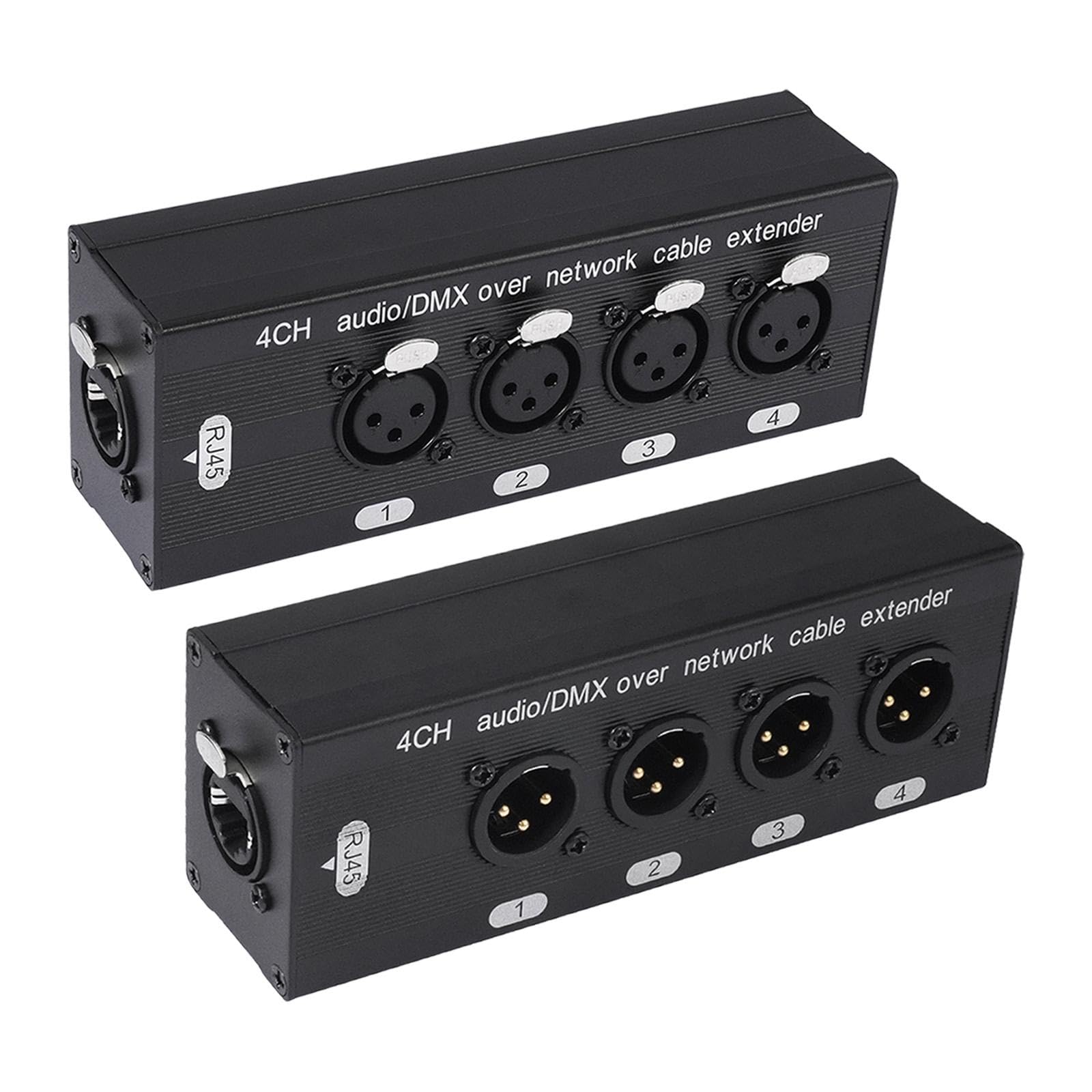 Gralara Câble Réseau Multiple 4 Broches, Portable, Polyvalent, Robuste, Mâle et Femelle sur RJ45 pour Studio D'enregistrement et Usage Domestique