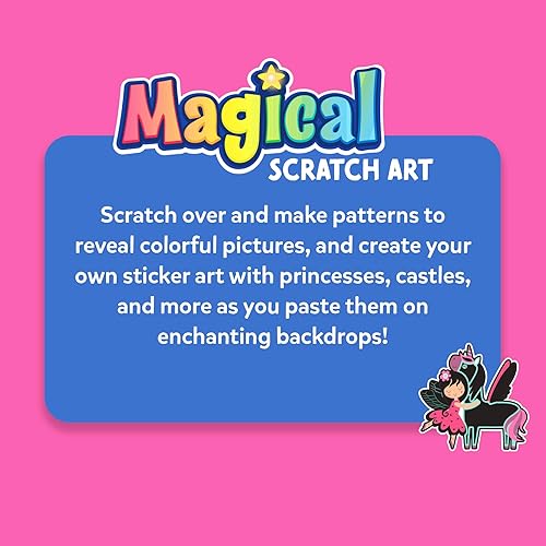 Miniatura 9 de Skillmatics Libro de arte mágico para niños, unicornios y princesas, kits de manualidades, actividades de bricolaje y calcomanías, regalo para