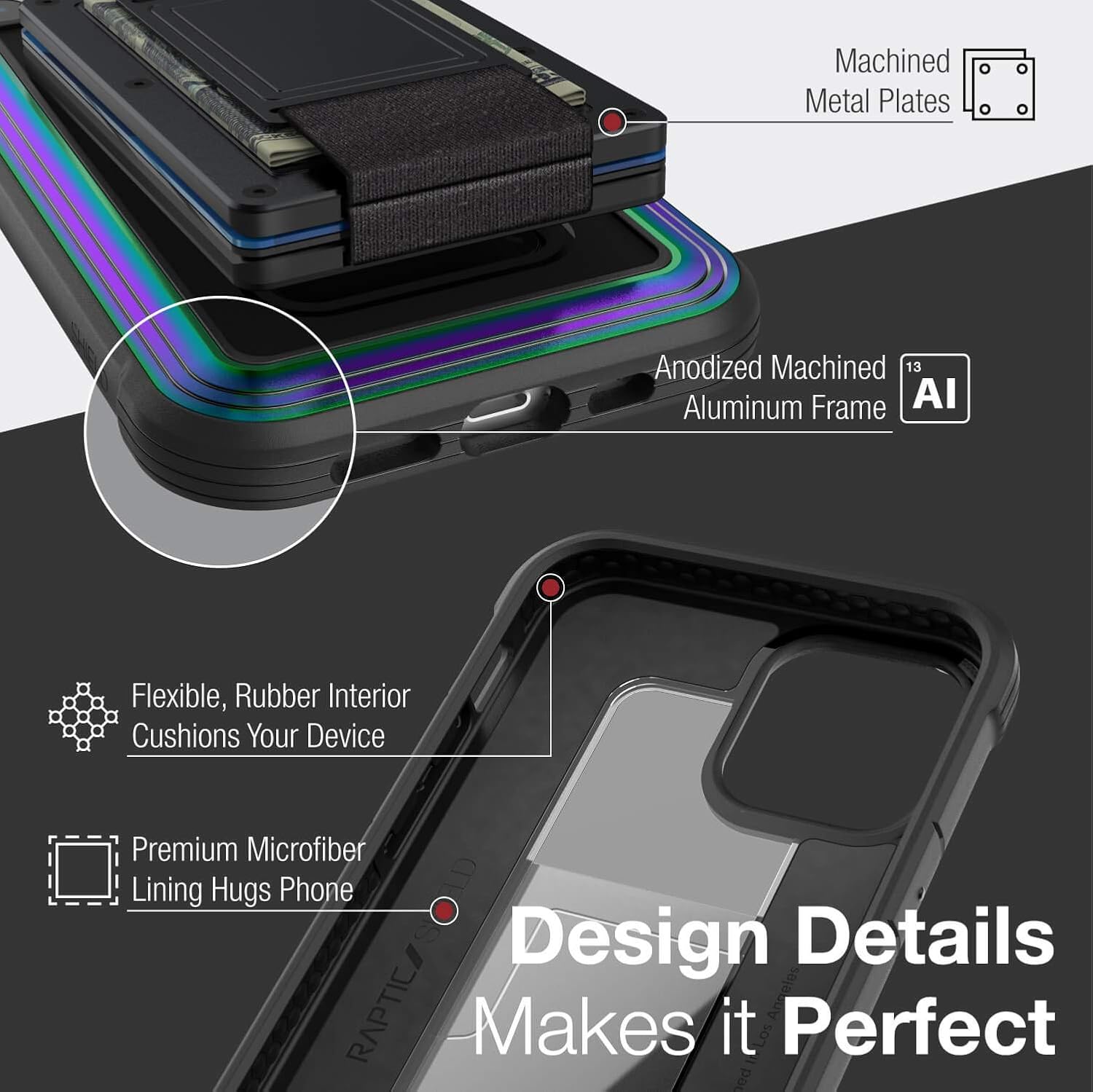 Best Deal Product Raptic Shield Wallet Case, Compatible with iPhone 12 Pro Max – Drop Protective iPhone Case + Removable Minimalist Metal RFID Blocking Credit Card Holder with Cash Strap, Iridescent Lowest Price Raptic Shield Wallet Case, Compatible with iPhone 12 Pro Max – Drop Protective iPhone Case + Removable Minimalist Metal RFID Blocking Credit Card Holder with Cash Strap, Iridescent