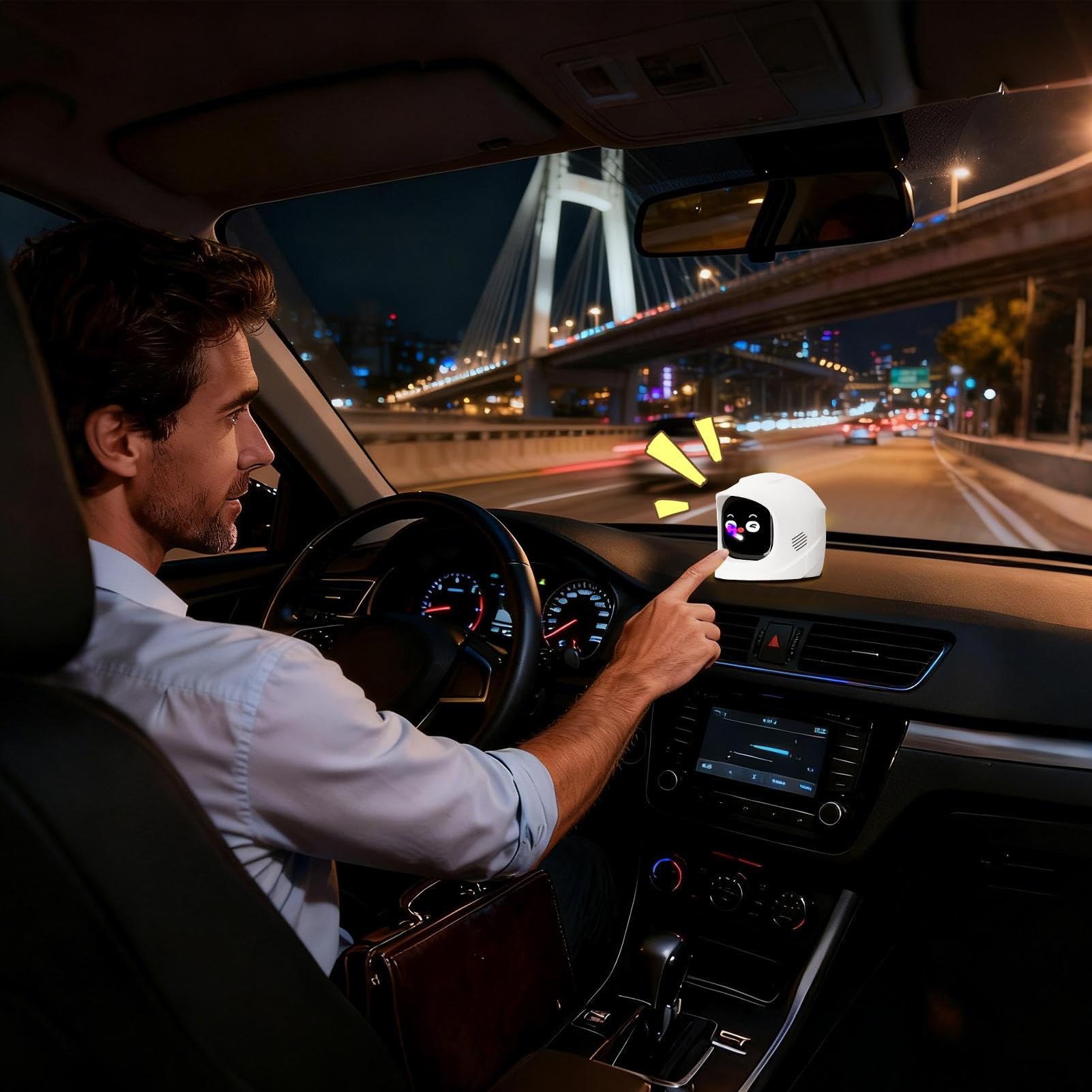 Decorazioni Per Cruscotto Auto Figurine Auto Divertenti Ricaricabili | Ornamenti Robot Elettrici Per Cruscotto Per Auto Camper SUV Donne Uomini Guidatore Pendolarismo Viaggio Viaggi Lunghi