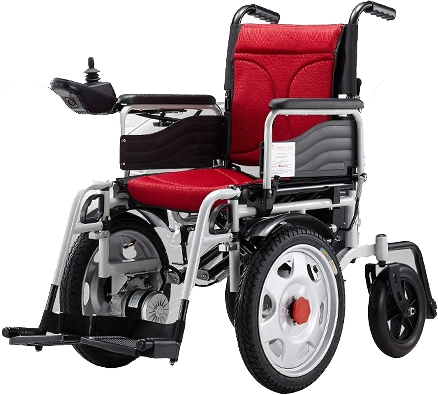 ATAAY Silla de Ruedas eléctrica Plegable Silla de Ruedas eléctrica para discapacitados, Todo Terreno Heavy Duty Potente Motor Doble Plegable Silla de Ruedas eléctrica Motorizada Sillas d