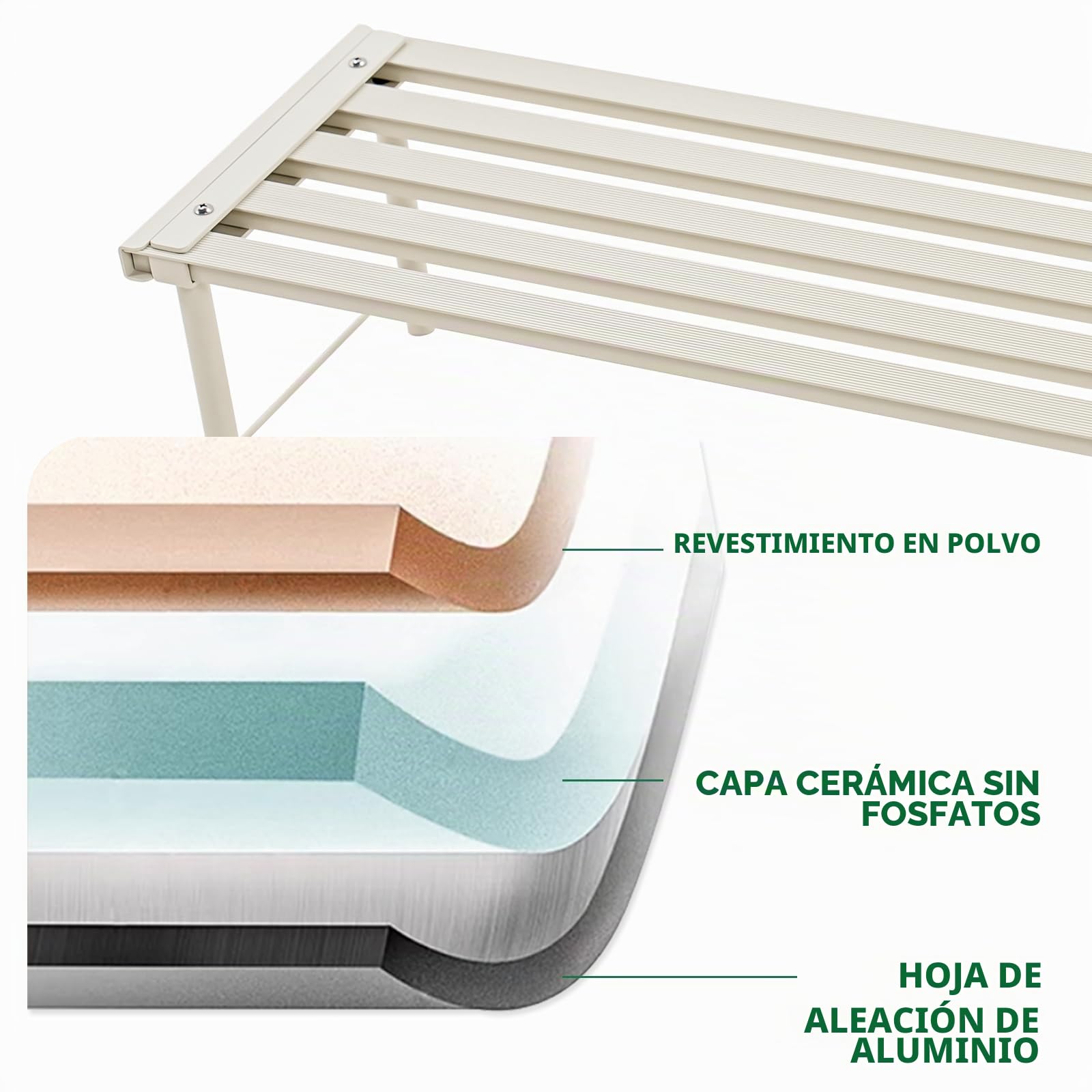 Soporte de metal para plantas, soporte para macetas de aluminio resistente a la oxidación, estante de exhibición para plantas de alta resistencia para patio, balcón, jardín, sala de estar