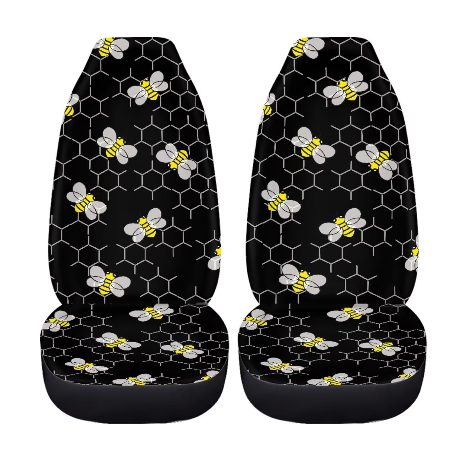 Zestawy pokrowców na siedzenia Klasyczny nadruk pszczół SUV Pokrowce na siedzenia samochodowe Luksusowe pokrowce na siedzenia samochodowe 35X138Cm
