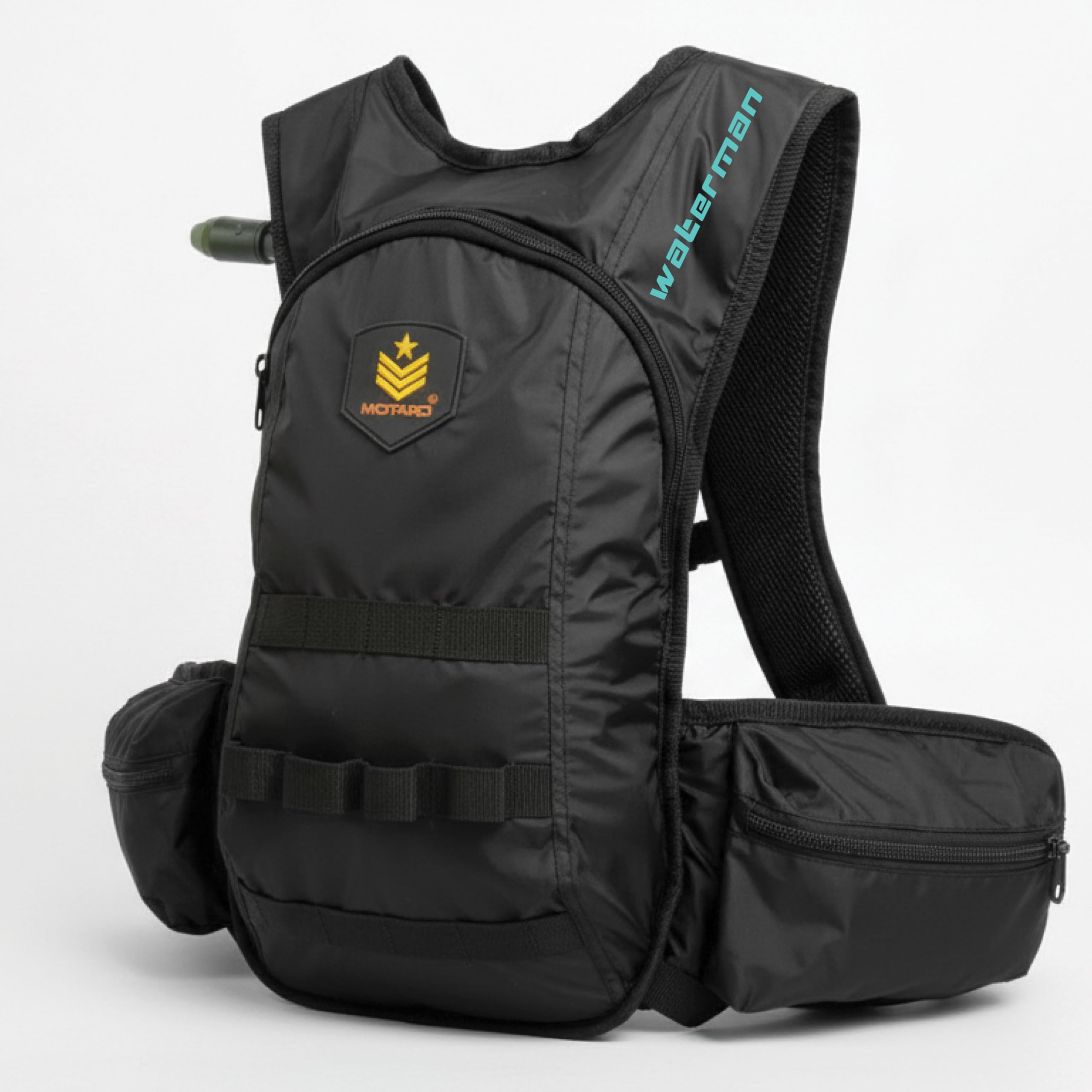 Motard Waterman H20 Hydration Tactical Backpack Black with 3L Hydration Bladder 1