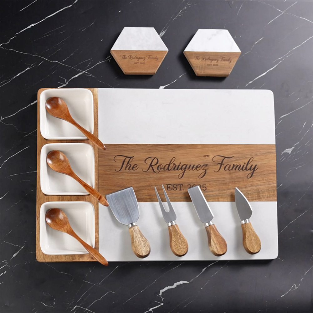K*i様 ヴィンテージ 手彫り 木製 盾 セット カレッジ・ユニバーシティシリー Amazon.com: callie Personalized Charcuterie Cutting Board Set