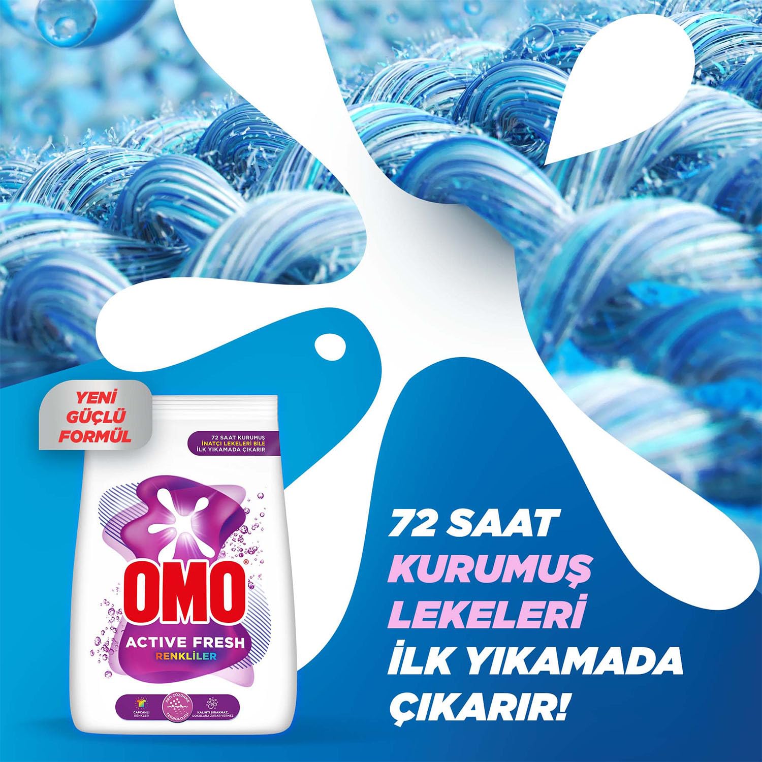 Omo Active Fresh Renkliler Toz Deterjanı 3 kg
