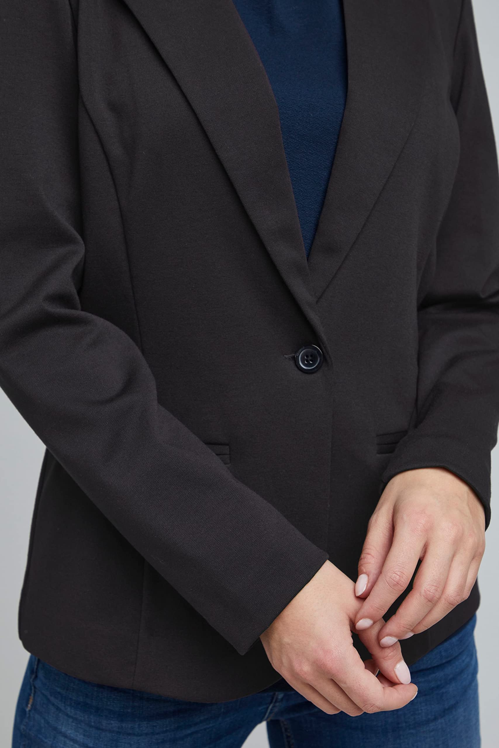 fransa FRZablazer Damen Blazer Kurzblazer Jacke mit Stretch Lange Ärmel mit Taschen