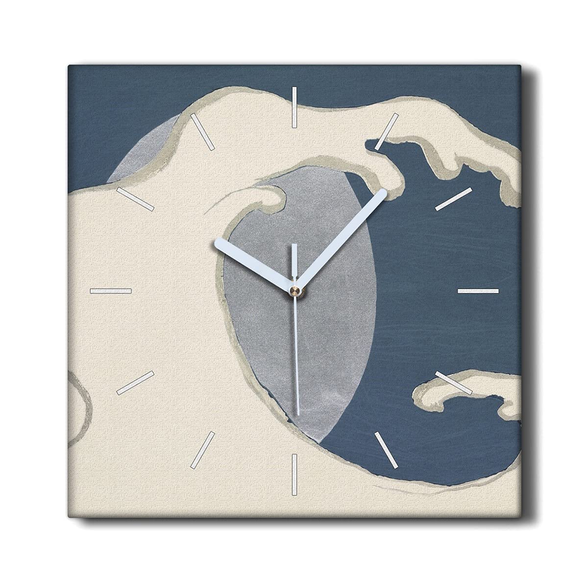 Horloge sur Toile 30x30cm Toile Décoration Horloge Murale