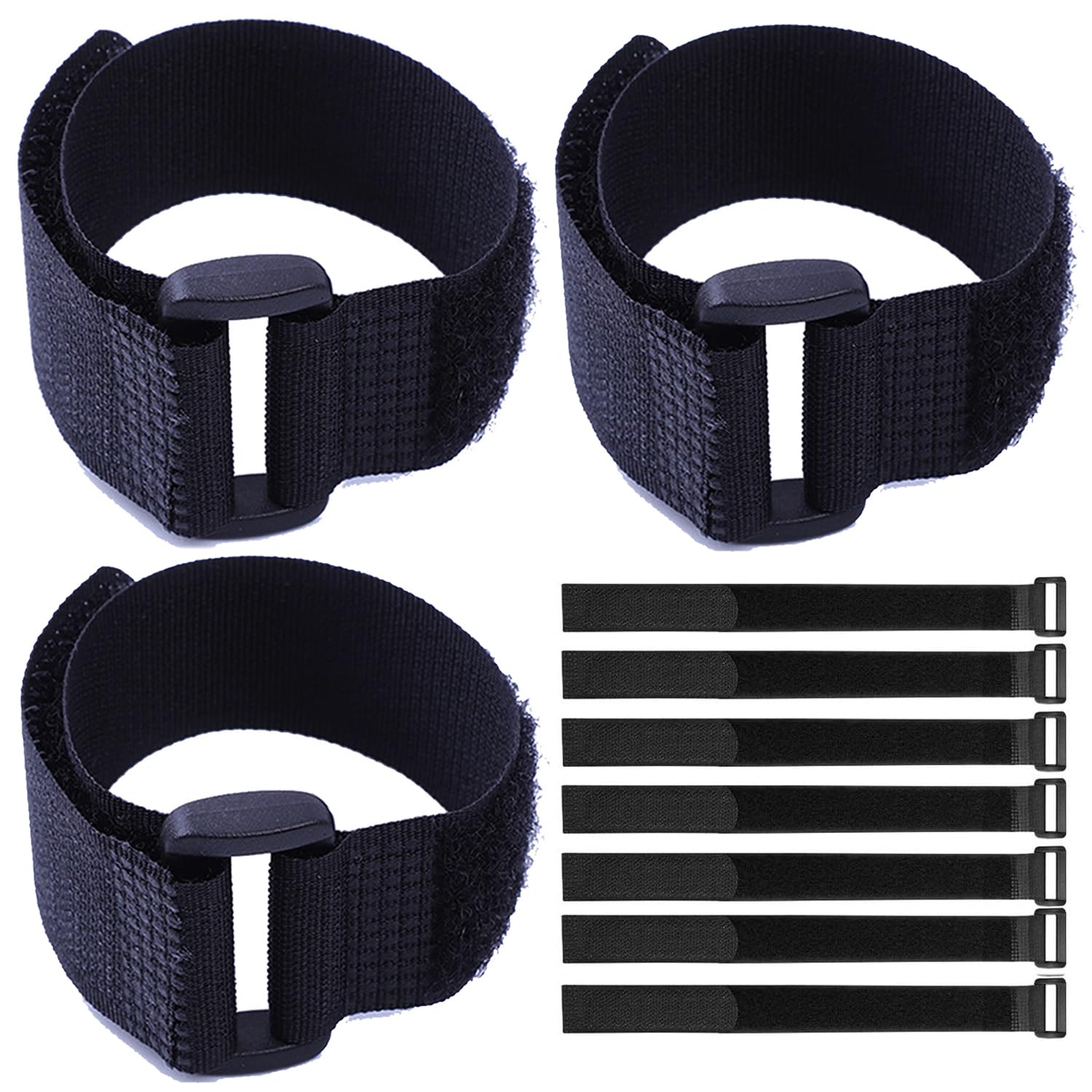Photo 1 of 10Pack 1x20” Reusable Nylon Cable Straps with Buckle for Cords Organizer