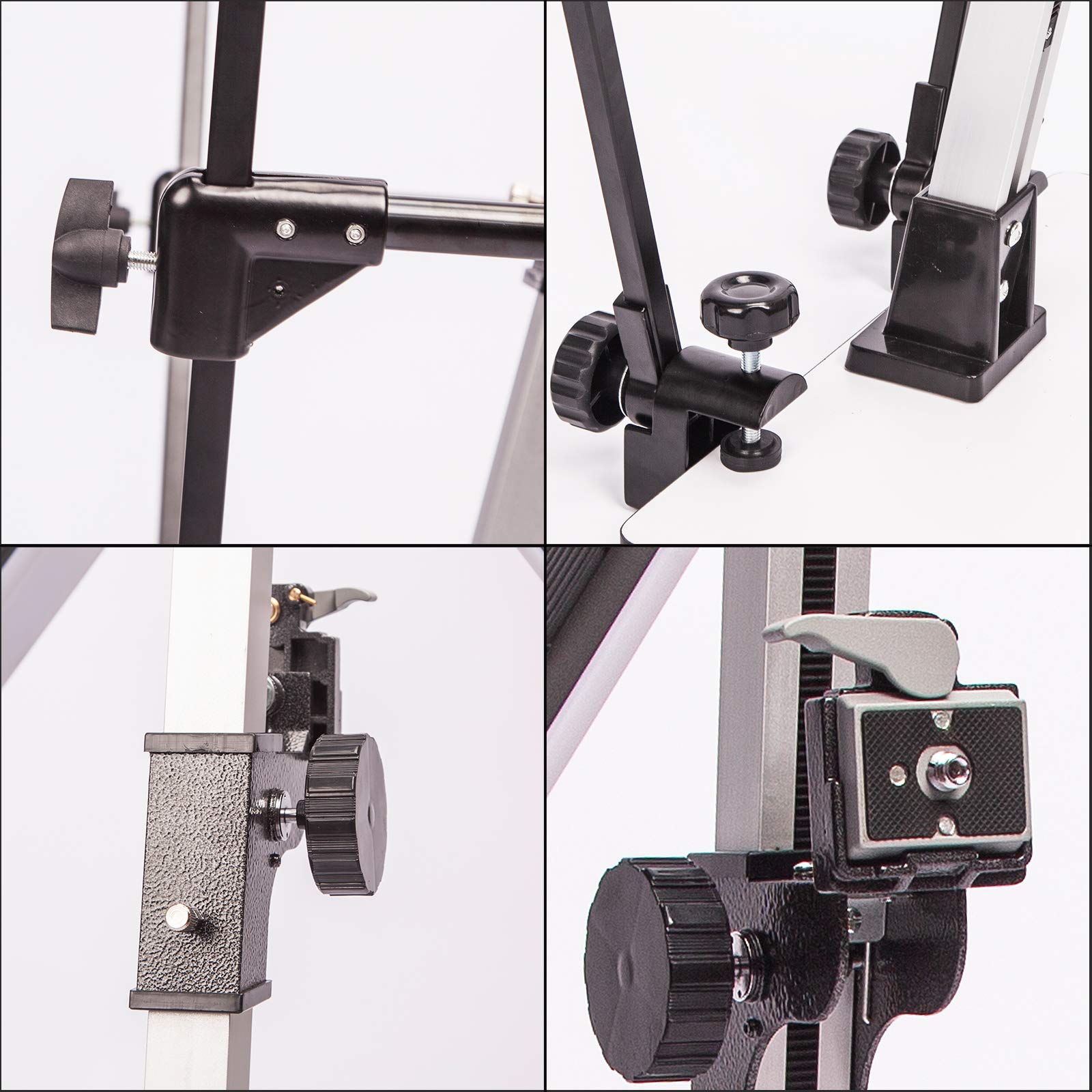 (Copy Light) Support de copie Pro avec deux lumières E27 A + Plaque de déverrouillage rapide pour DSLR Macro Shoot Photo Video