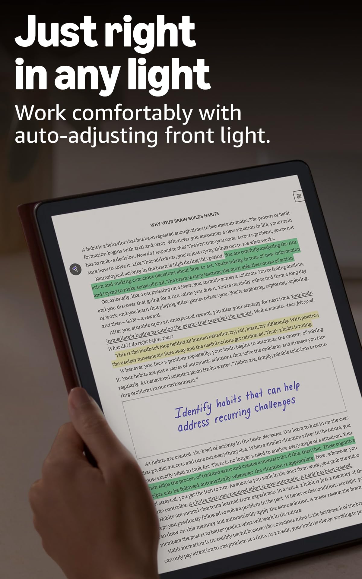 Amazon Kindle Scribe Colorsoft 32 GB (newest gen) — 11" paper-like colour display with front light — Thin, light, powerful — Write in the built-in notebook, documents and books - Graphite — view 9