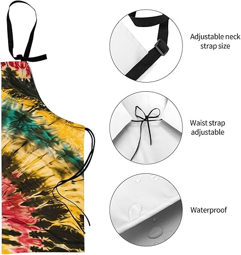 Miniatura 5 de Delantal de cocina a cuadros rojos y verdes para mujer con cuello ajustable, tamaño adulto, para cocina, pintura, regalo