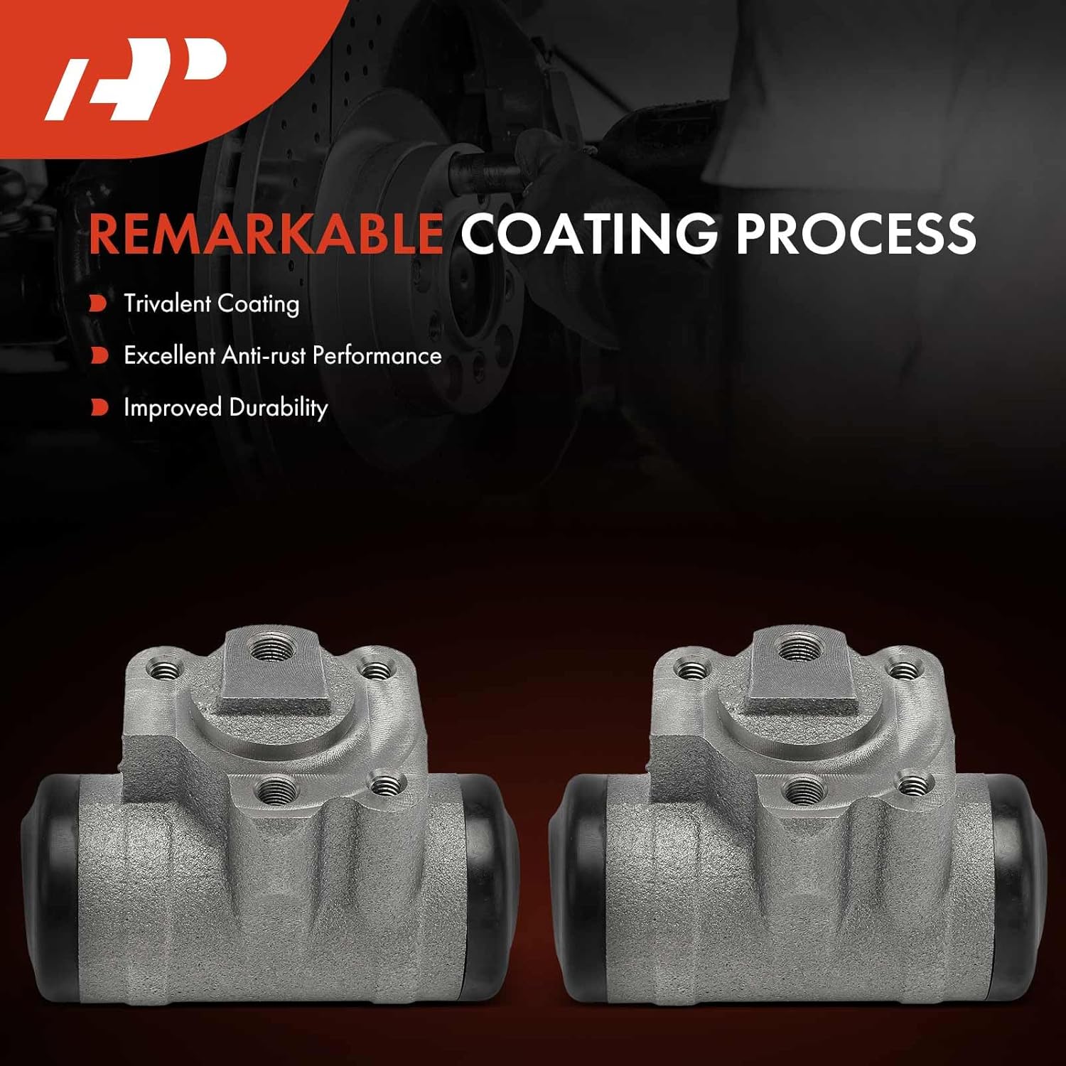 A-Premium Rear Lower Drum Brake Wheel Cylinder Compatible with Select Chevrolet Models - C50 1968 1969 1970, 2-PC Set - Replace# 5468892