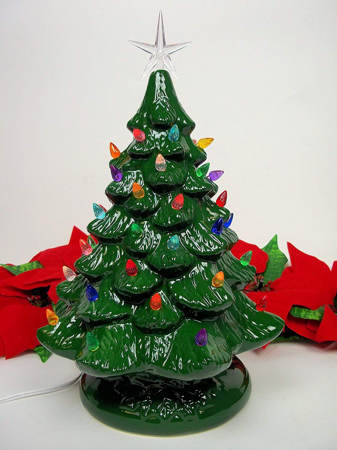 Creative Hobbies 6 Pack Multicolor Stars Ceramic Christmas Tree Lights Plastic Light Decorations - Replacement Parts Christmas Tree Ornaments